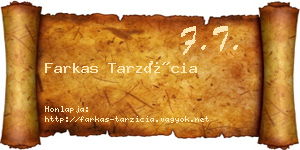 Farkas Tarzícia névjegykártya